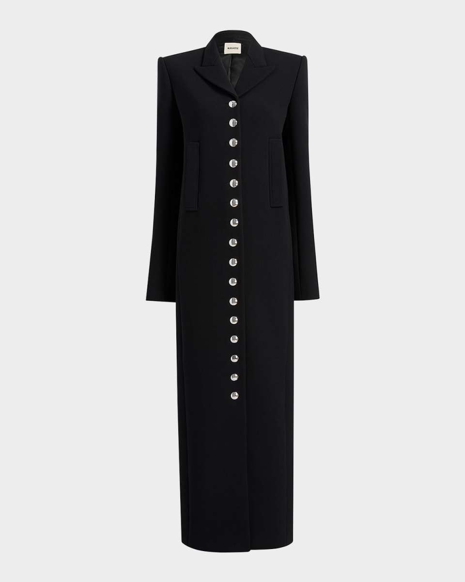 Saphra Single-Breasted Long Coat